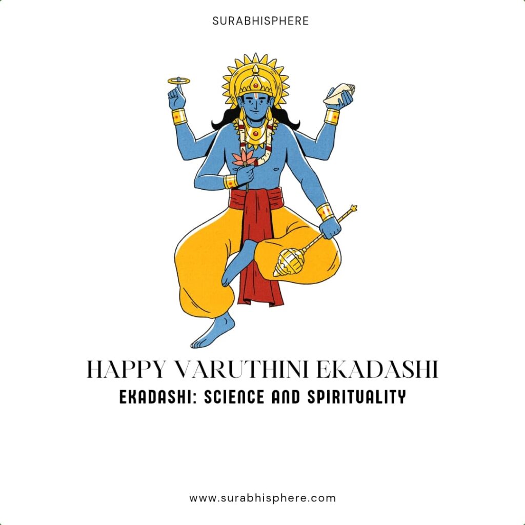 Beautiful Hindu temple decorated for Ekadashi, radiating peace, devotion, and spiritual energy.